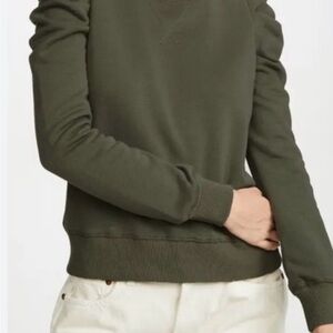 Rebecca Minkoff Janine Olive Green Crewneck Sweater - Size M